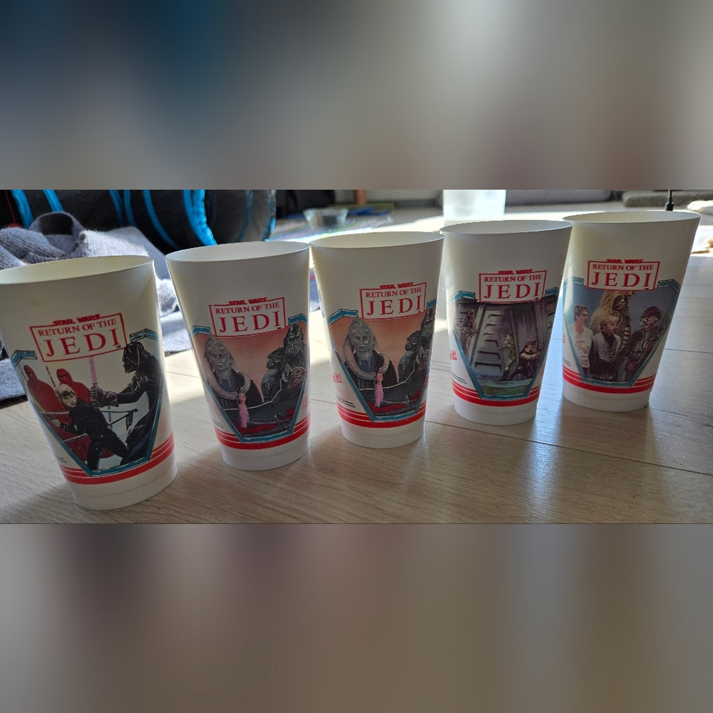 Star Wars Return of the Jedi Vintage 1983 Collectible Cups From 711